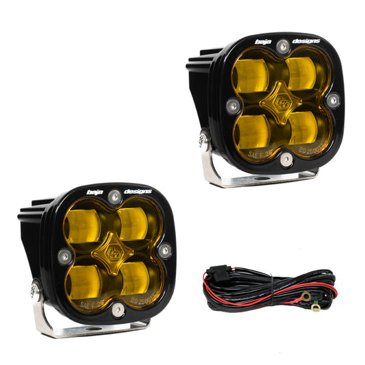 Squadron SAE LED Auxiliary Light Pod Pair Universal SAE Fog Amber