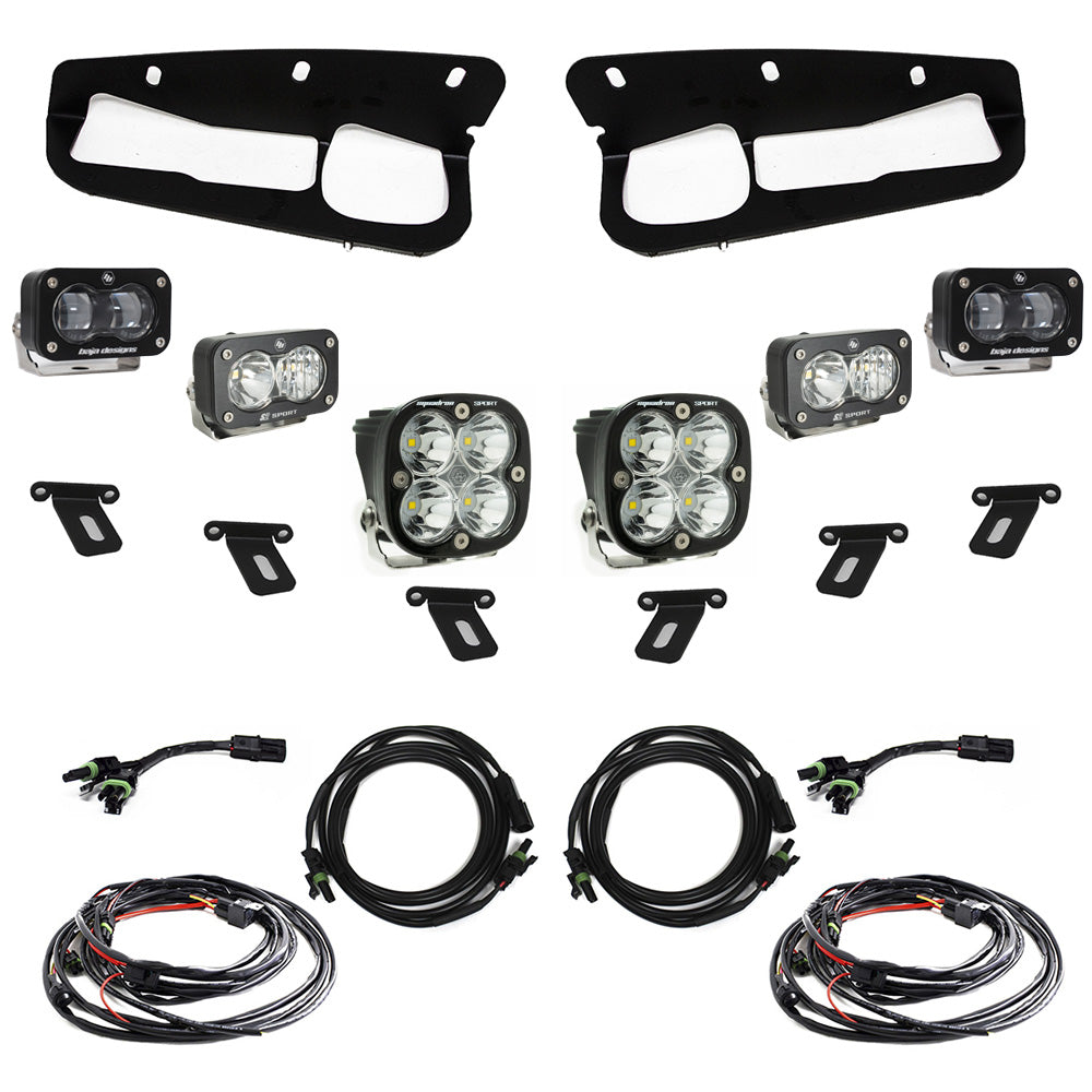 Ford S2 SAE Sportsmen Fog Pocket Light Kit Ford 2021-2023 Bronco, Steel Bumper SAE Fog Clear Toggle