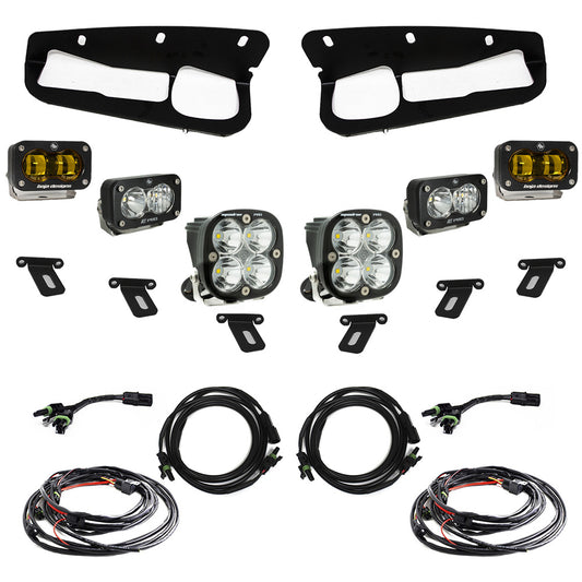 Ford Bronco S2 SAE Pro Fog Pocket Light Kit Ford 2021-2023 Bronco, Steel Bumper SAE Fog Amber Toggle