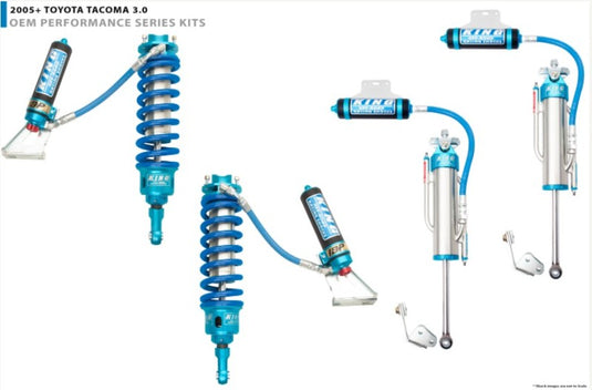 King Shocks | 2005+ Toyota Tacoma - 6 Lug - Stage 3 Kit 3.0 Reservoir Coilover With Adjuster Internal Bypass - Pair
