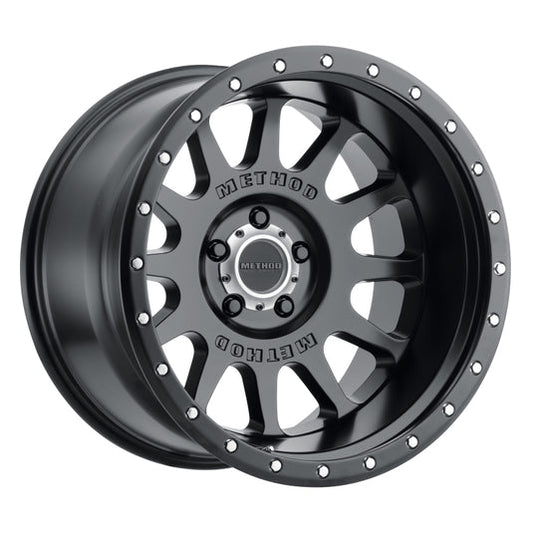Method | MR605 NV 20x12 -52mm Offset 5x5 71.5mm CB Matte Black Wheels