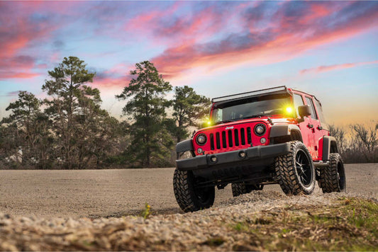 MORIMOTO 4BANGER LED A-PILLAR SYSTEM/DITCH LIGHTS: JEEP WRANGLER JK/JKU 2007-2017
