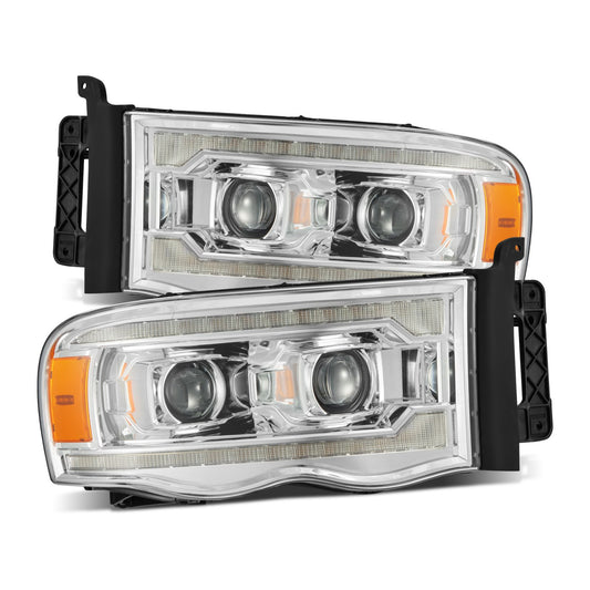 2002-2005 Dodge Ram Alpharex PRO-Series LED DRL Halogen Projector Headlights