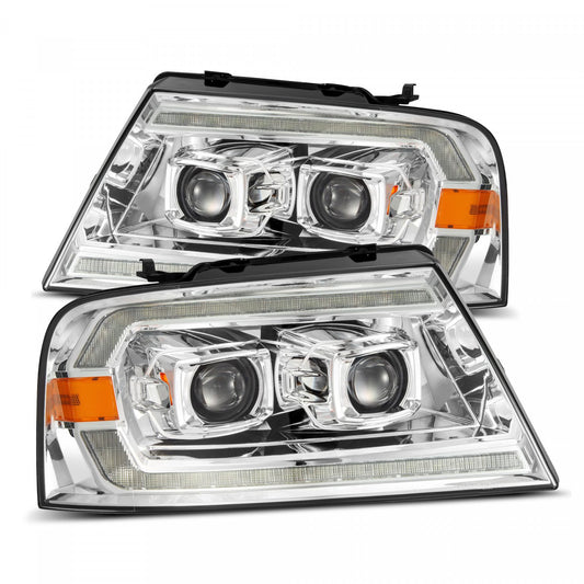2004-2008 Ford F150 Alpharex PRO-Series LED DRL Halogen Projector Headlights