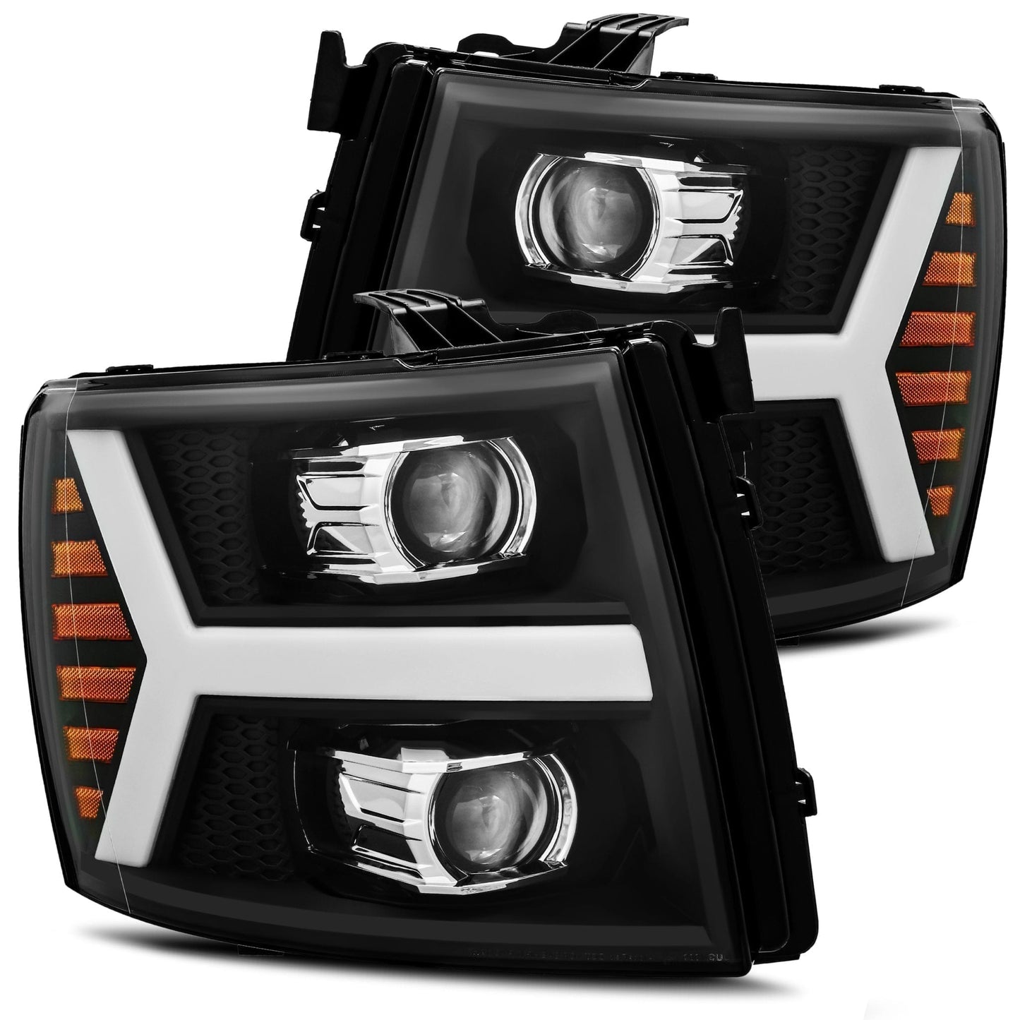 AlphaRex Pro-Series LED DRL Halogen Headlights: Chevy Silverado (2007-2013)