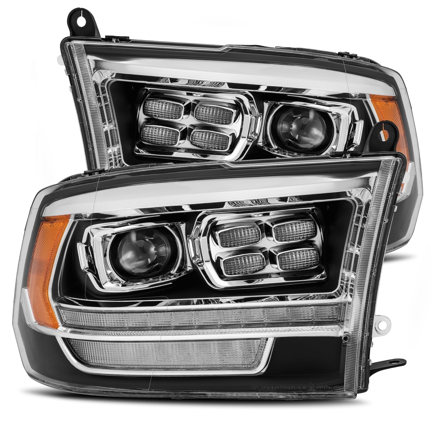 AlphaRex Luxx-Series LED Headlights: Dodge Ram (2009-2018) (19+ HD Look)