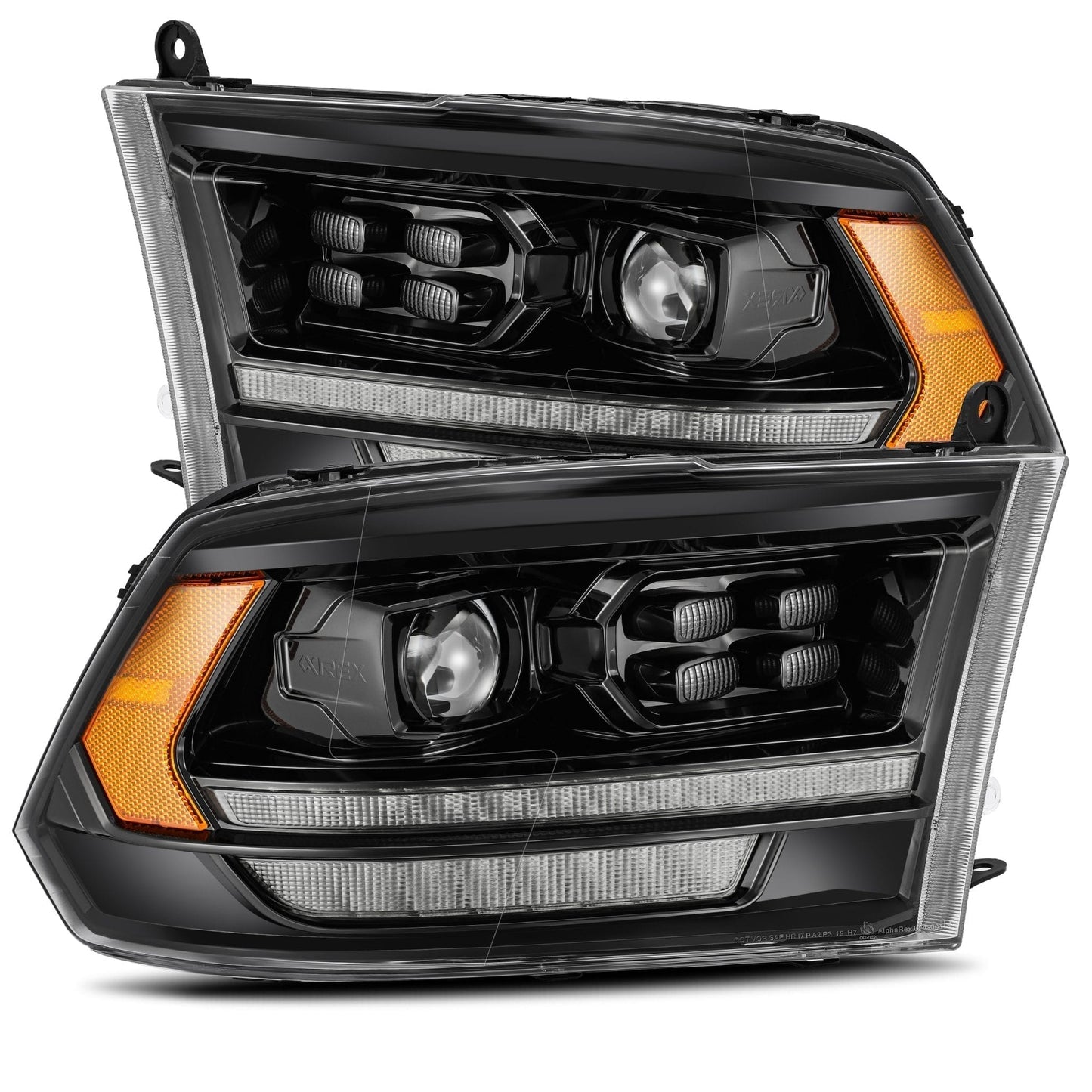 AlphaRex Pro-Series Halogen Headlights: Dodge Ram (2009-2018) (19+ HD Look)