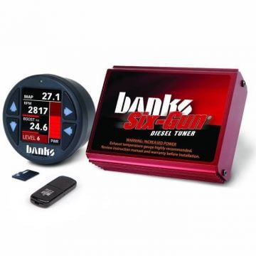 Banks Six-Gun Tuner with iDash DataMonster 1.8 01-04 6.6L GM Duramax LB7 2001-2004 6.6L GM Duramax LB7