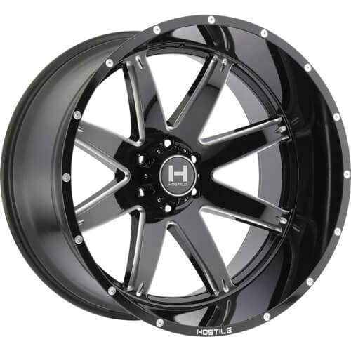 Hostile Alpha Black Milled 20x9 +12mm