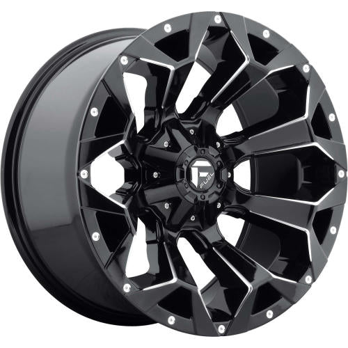 Fuel Assault Gloss Black 17x9 -12mm