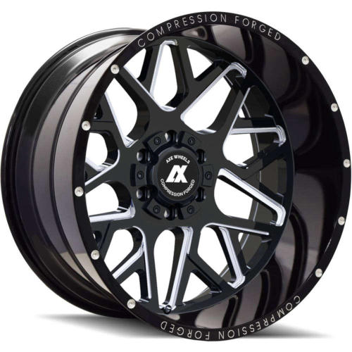 Axe Offroad AX5.0 Black Milled 22x12 -44mm