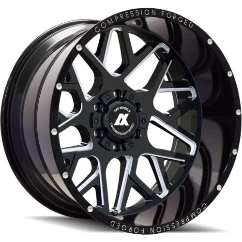 Axe Offroad AX5.0 Black Milled 24x12 -44mm