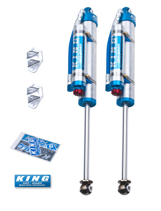 King Shocks | 2007-2018 Jeep Wrangler JK Rear 2.5 Piggy Hose Reservoir Shocks 3-5 Inch Lift With Adjuster - Pair