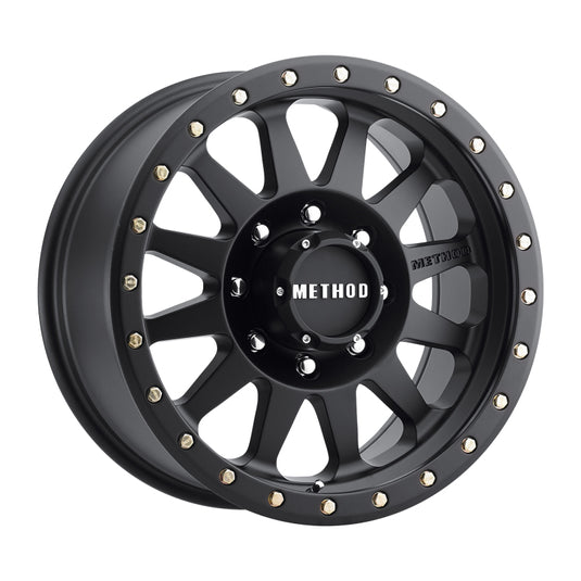 Method | MR304 Double Standard 20x10 -18mm Offset 8x180 130.81mm CB Matte Black Wheels