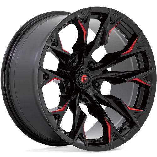Fuel Flame 5 Black Red 20x9 +1mm