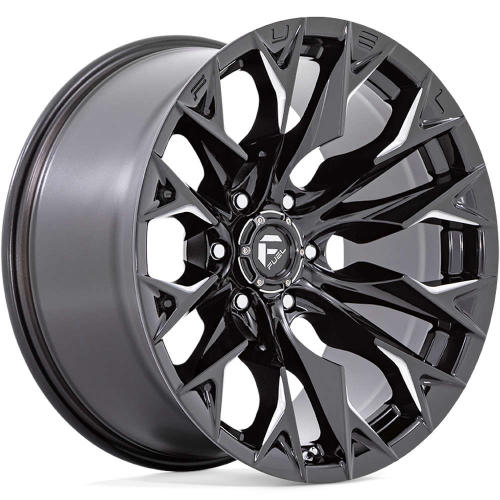 Fuel Flame 6 Black Milled 22x12 -44mm