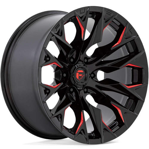 Fuel Flame 6 Black Red 22x10 -18mm