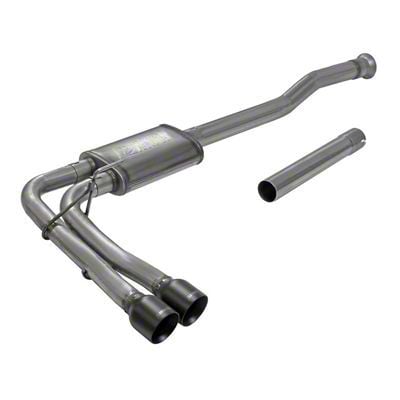 Flowmaster FlowFX Dual Exhaust System with Black Tips; Middle Side Exit (21-23 3.5L EcoBoost F-150, Excluding Raptor & Tremor)