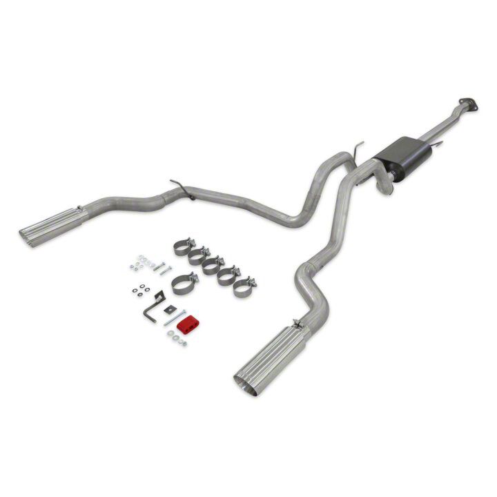 Flowmaster Force II Dual Exhaust System with Polished Tips; Rear Exit (15-20 3.5L EcoBoost F-150, Excluding Raptor & 19-20 Limited)