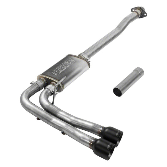 Flowmaster FlowFX Dual Exhaust System with Black Tips; Middle Side Exit (15-20 3.5L EcoBoost F-150, Excluding Raptor & 19-20 F-150 Limited)