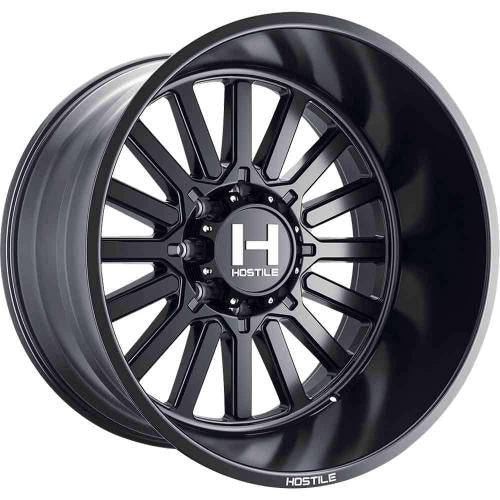 Hostile H127 Satin Black 22x10 -25mm