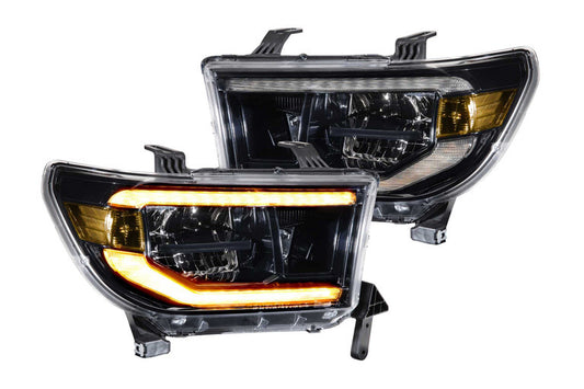 Morimoto XB LED Projector Headlights Amber DRL: Toyota Tundra/Sequoia 2007-2013