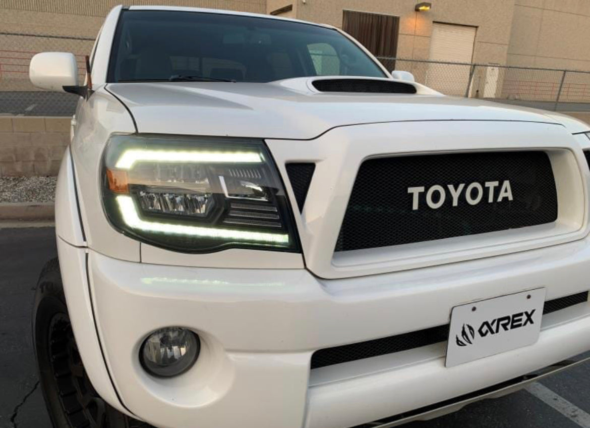 Full Lighting Upgrade: Black Amber Headlights & LED Tail Lights For 2005-2011 Toyota Tacoma