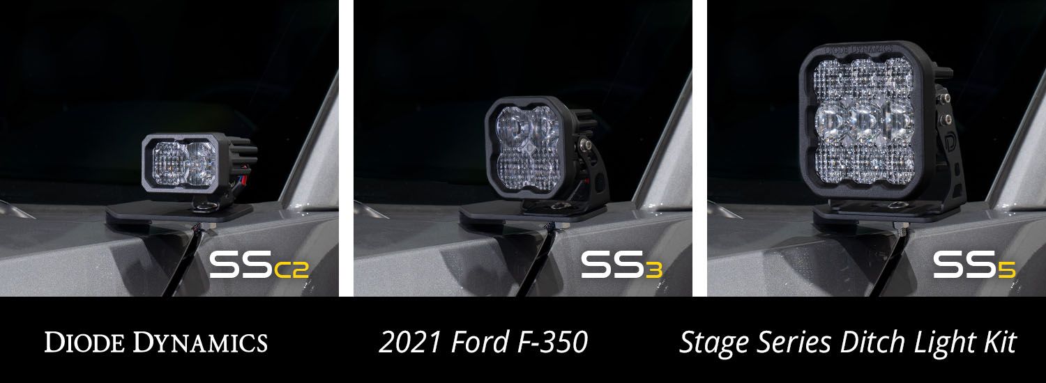Ford Dynamic Led Diode Dynamics LED Ditch Light Kit: 2017-2022 Ford F250/F350 Super Dut ...