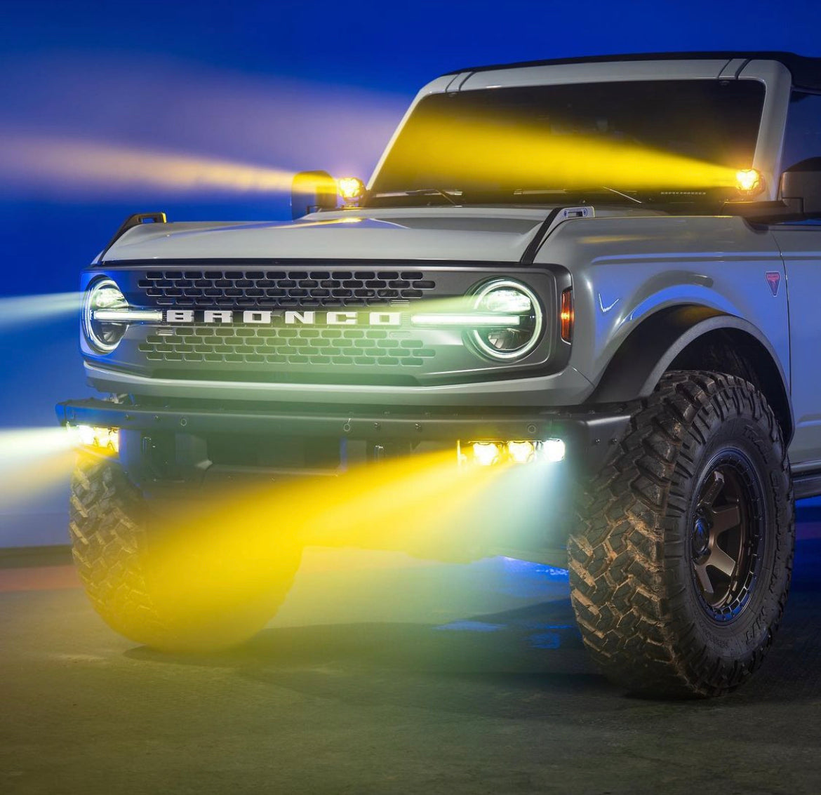 MORIMOTO 4BANGER LED TRIPLE FOG LIGHTS: FORD BRONCO (2021-2023)