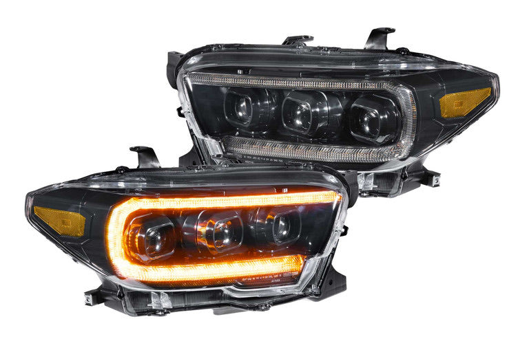 Morimoto XB LED Projector Headlights Amber DRL: Toyota Tacoma 2016-2023