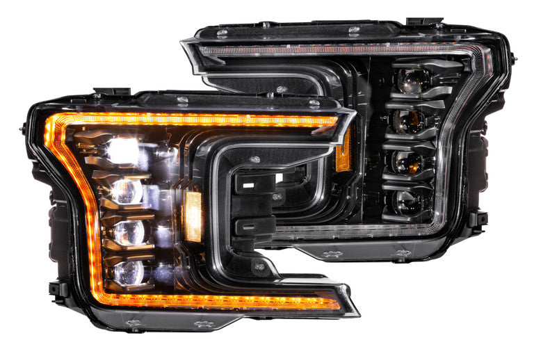 Morimoto XB LED Projector Headlights Amber DRL: Ford F150 2018-2020