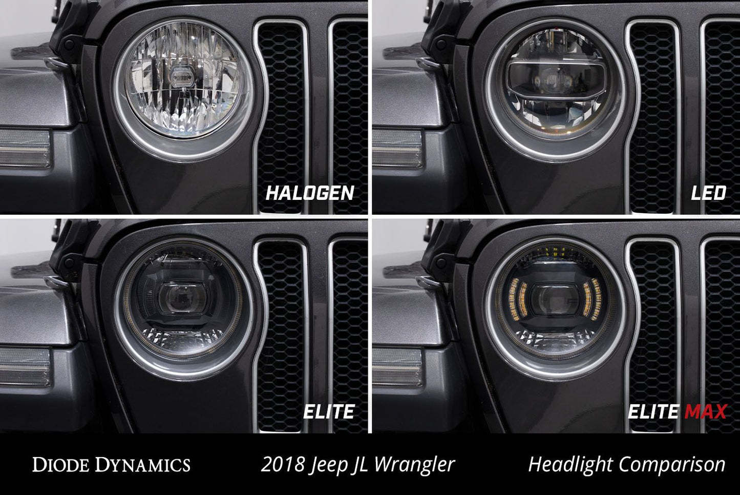 Diode Dynamics Elite LED Headlights 2018-2023 JEEP JL Wrangler / 2020-2023 Gladiator