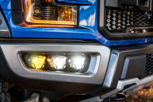 MORIMOTO 4BANGER LED TRIPLE FOG LIGHTS: FORD RAPTOR (2017-2020)
