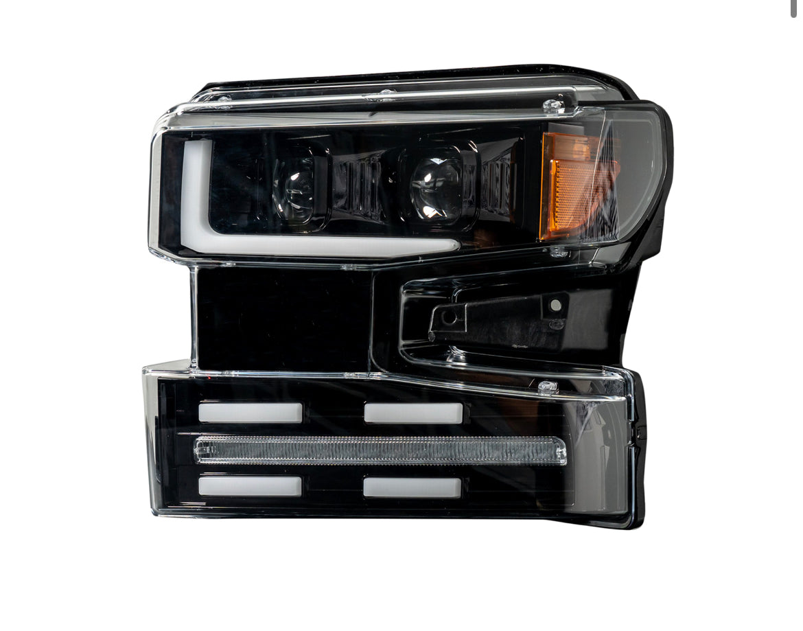 FULL LED Driver Side Headlight For 2022-2024 Chevy Silverado 1500 – Black Bezel
