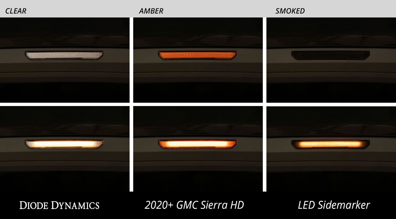 Diode Dynamics LED Fender Flare Sidemarkers 2020-2023 GMC Sierra 2500/3500