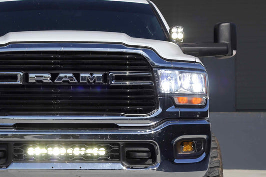 BAJA DESIGNS XL A-PILLAR LED SYSTEM: DODGE RAM HD 2500/3500 (2019-2026)