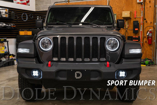 Diode Dynamics SS3 LED Jeep Fog Light Kit: 2018-2023 Wrangler JL and 2020-2023 Gladiator
