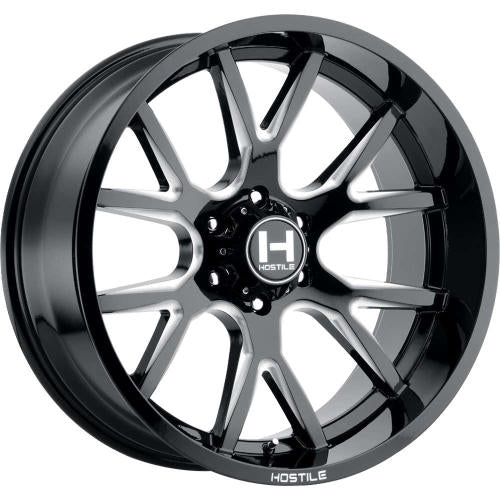 Hostile Rage Black Milled 22x12 -44mm