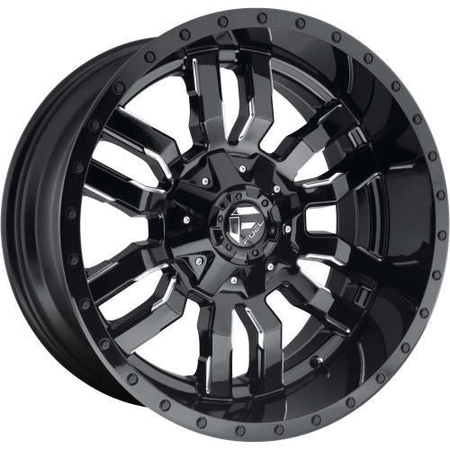 Fuel Sledge Black Milled 20x9 +1mm