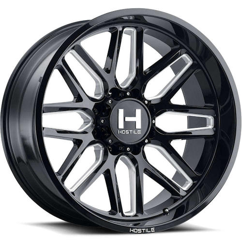 Hostile Vulcan Black Milled 20x12 -44mm